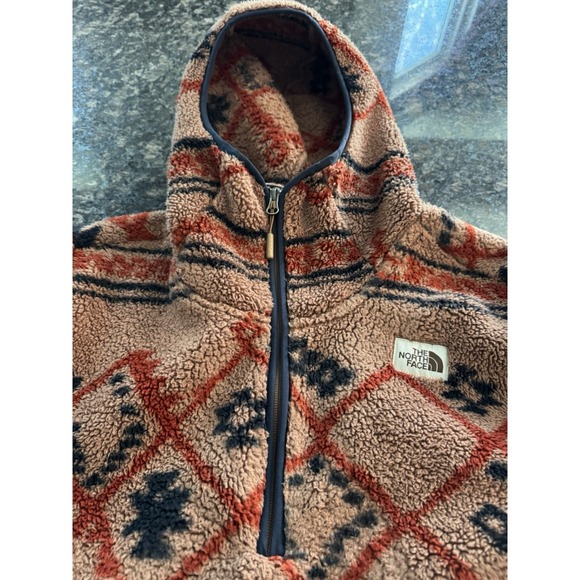 The North Face Sweater Mens S Brown Campshire Pullover Hoodie Fleece Jacket - Picture 5 of 16